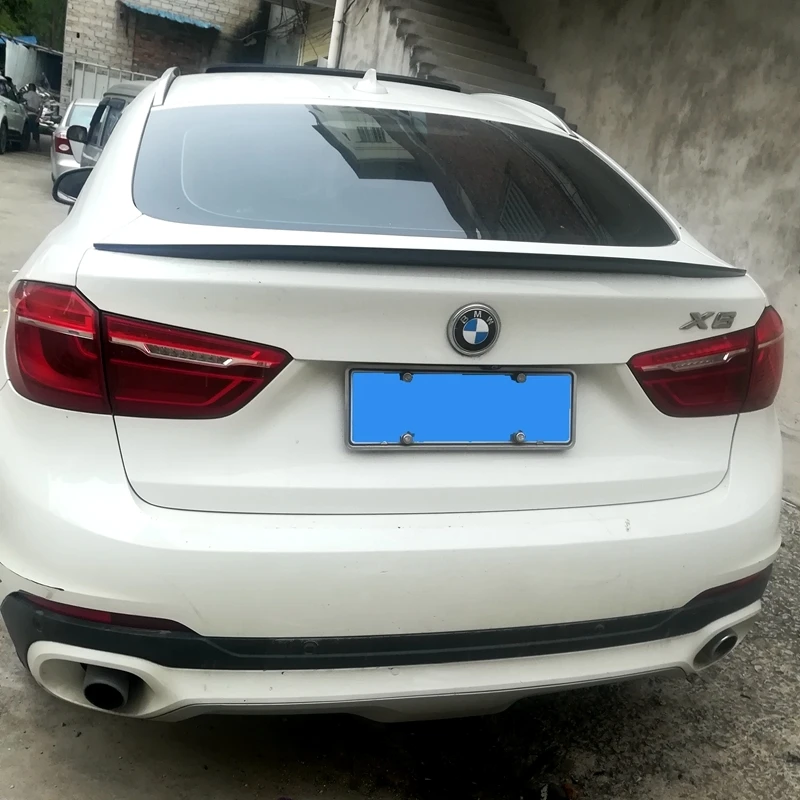 

Fit For BMW X6 F16 2016 2017 Car Tail Wing Decoration ABS Unpainted Primer Color Rear Trunk Spoiler