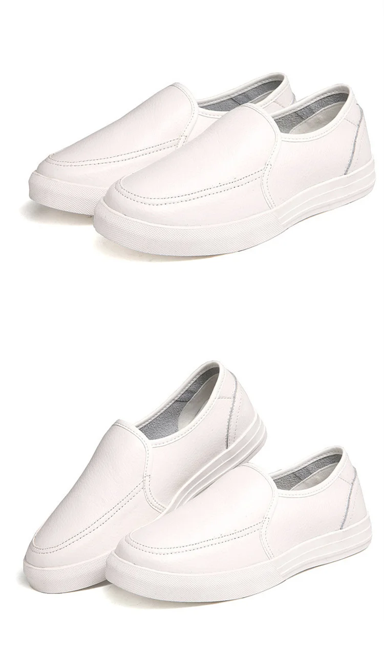 Женская повседневная обувь из натуральной кожи; женские лоферы; новые модные тонкие туфли на плоской подошве; женская обувь на плоской подошве; Цвет черный, белый