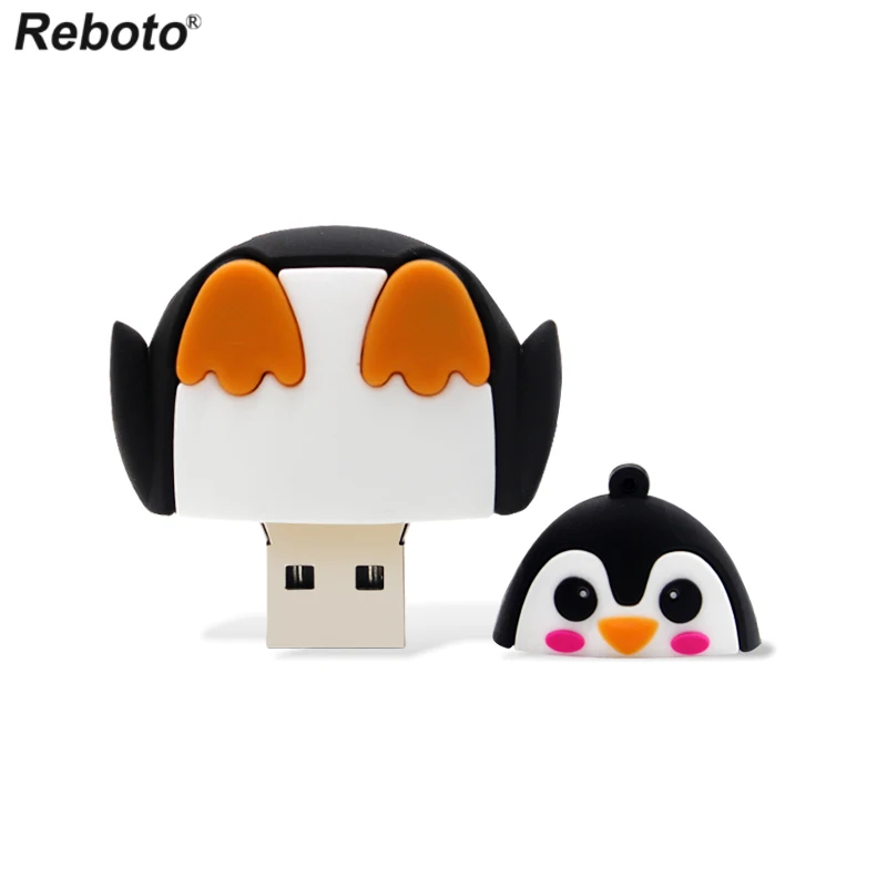 Reboto флэш-накопитель 64 Гб пчела Usb флеш-накопитель ручка в форме пингвина диск Фокс флэш-накопитель красная сова карта памяти 4 ГБ 8 ГБ 16 ГБ 32 ГБ