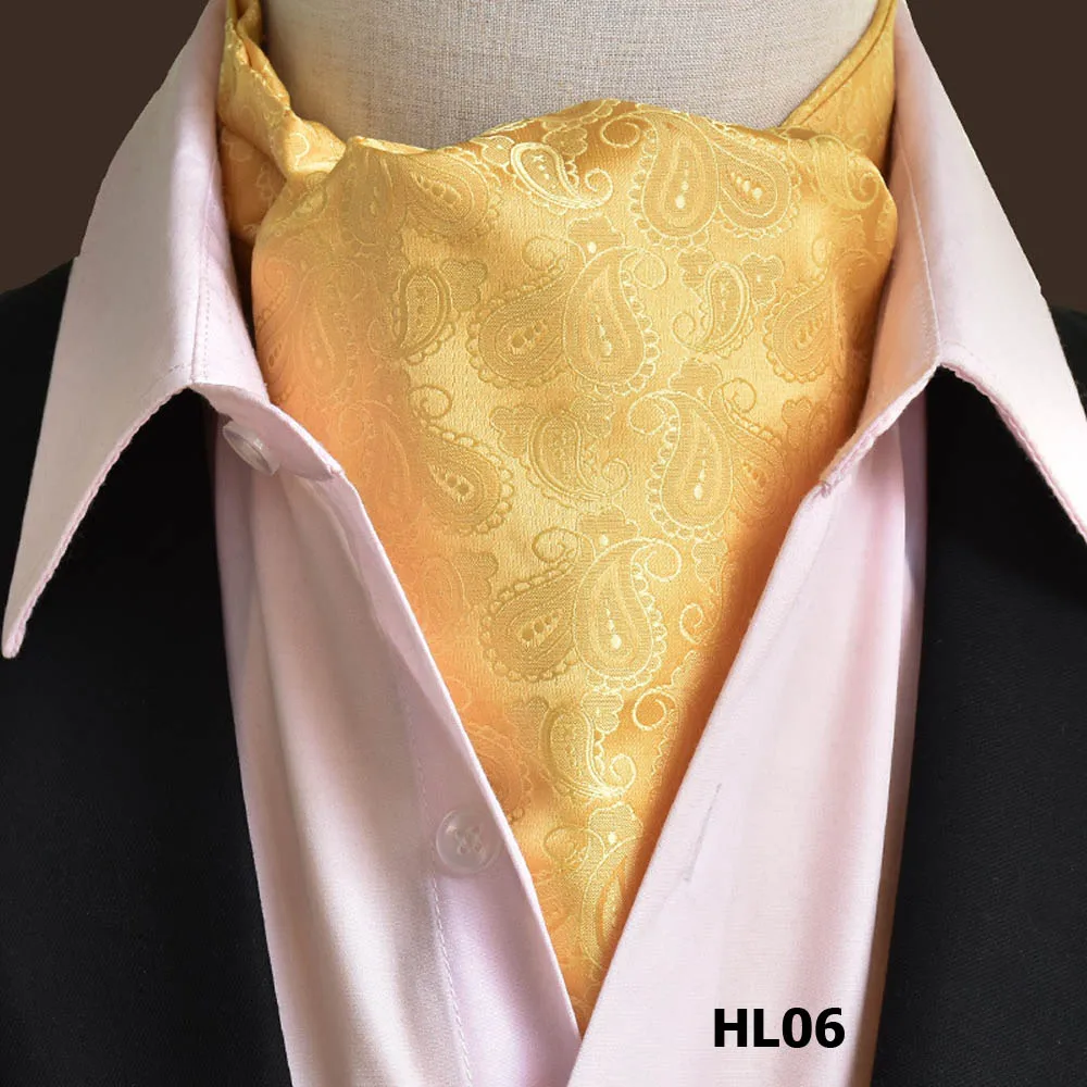 Мужские деловые цветочные шарфы с принтом пейсли, галстук Ascot, Свадебный Официальный галстук RSTIE0320