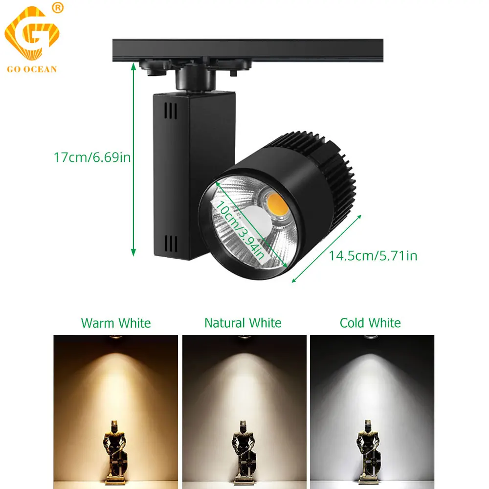 

20W Spot Rail Lights Tracking Spotlights LED Track Light Modern Clothes Shoes Store Shop Windows Exhibition Focusing Lighting