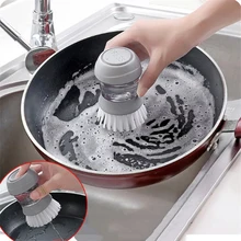 Чистящая Щетка, автоматическая жидкость, антипригарное масло, мытье посуды, щетка, кастрюля, миска, щетка, кухонные чистящие инструменты, скребок с основанием