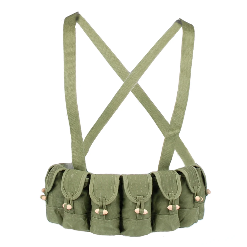 

SURPLUS CHINESE MILITARY SKS TYPE 56 SEMI AMMO CHEST RIG BANDOLIER POUCH