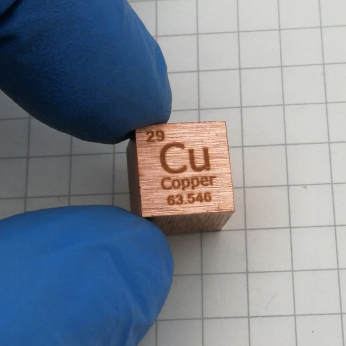 10mm (Cu≥99.9%) Wiredrawing Copper Cube Periodic Table Of Elements Cube Cu Hand Made DIY Crafts Dis