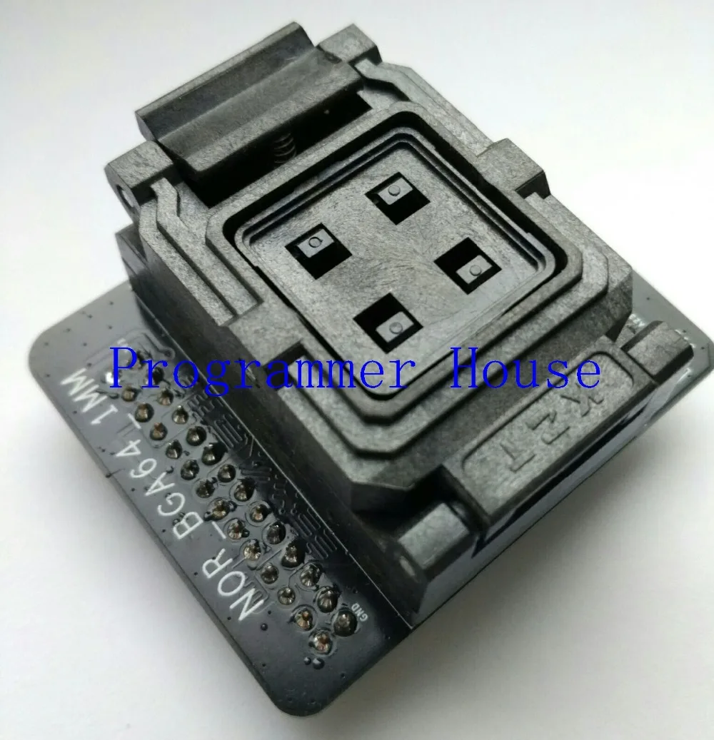 Бесплатная доставка 100% оригинальный адаптер nor BGA64 для nand proman tl86_plus SOCKET 1 0 мм 11*13