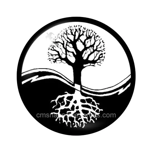 Новый черный стиль Life Tree 10 шт смешанный 12 мм/16 мм/18 мм/25 мм Круглый Фото стеклянный