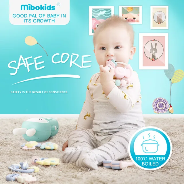 

Mibokids 10pcs Baby Rattles Teether Grab Toys Shaking Bell Rattle Toy Gift Set for Baby Infant Newborn