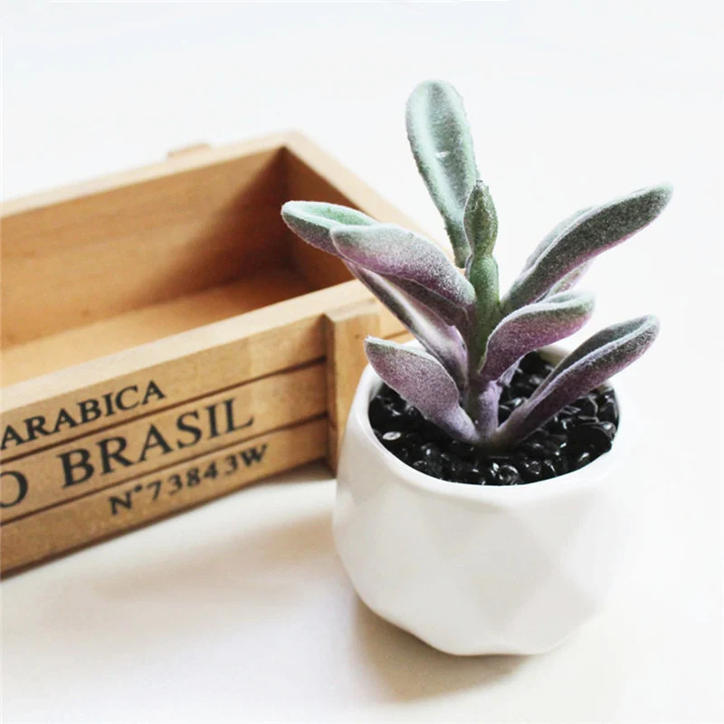 JAROWN Artificial Succulent Plant Bonsai Simulation Plastic Flower Wedding Home Room Desktop Placement Shop Window Display Decor (21)