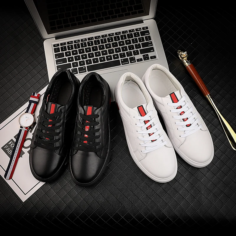 Occasionnels 11 Véritable 12 Hommes Dentelle Grande La Black En De up white Mode Mocassins Couples Taille Saison Toute Appartements Chaussures Cuir Unisexe Aqwwnv5SEz