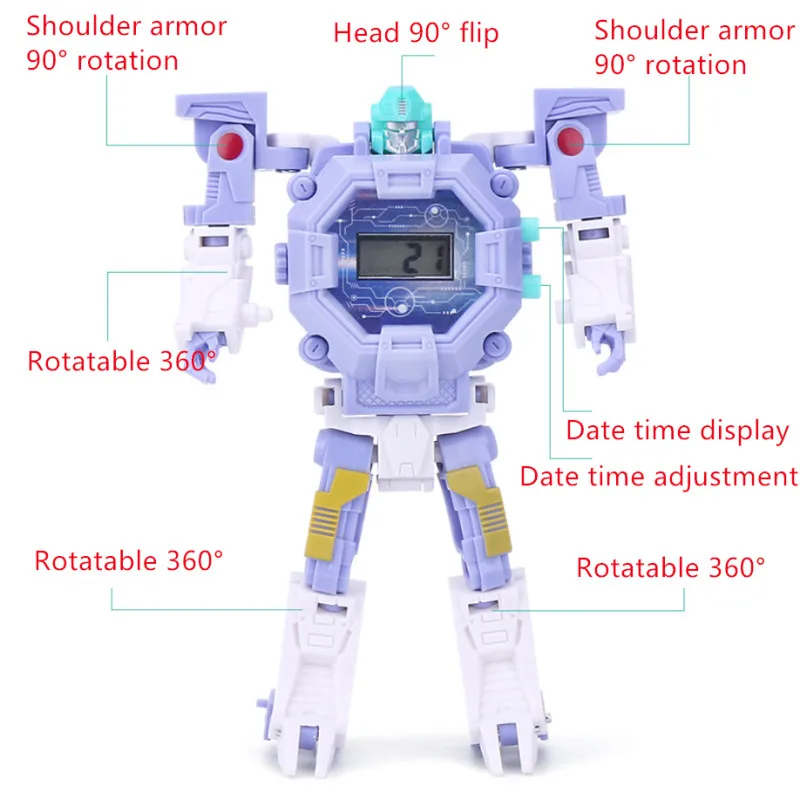 Водонепроницаемый Робот детские часы игрушки для детей на день рождения Рождественский подарок часы для мальчиков