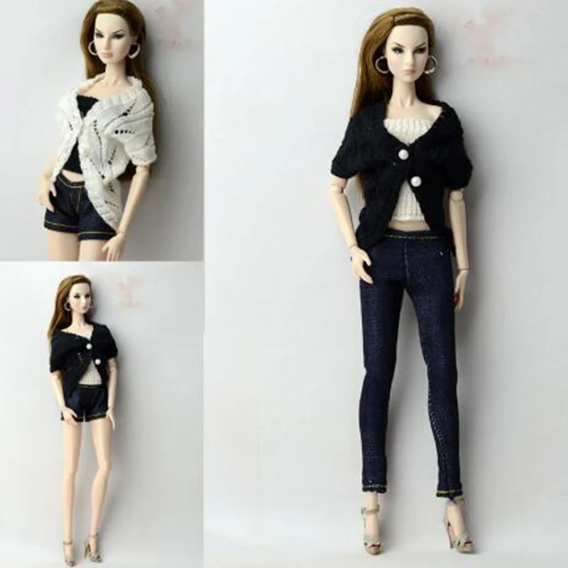 

CXZYKING Fashion Barbie Clothes Handmade Outfit Casual Wear Doll Coat+Tops+Pant Sets Barbie Doll Accessories For Girls Best Gift