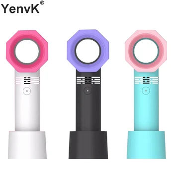 

Mini Handheld Bladeless Fan USB Rechargeable Ventilator Detachable Base Table/Desk Fan Air Cooler With LED Ligth Display Fan