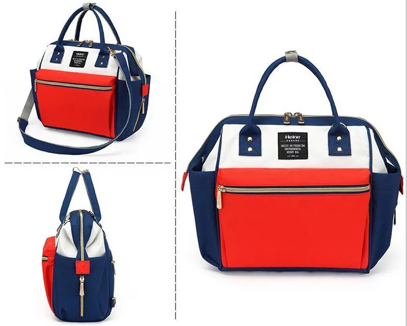 Hot Mom Outdoor Nappy Changing Diaper Bags Mother and Baby Tote Bags Multi-functional Shopping Fashion Handbag Messenger Bags 010