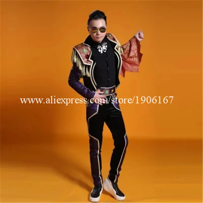 New Arrival Men Stage Ballrooom Costume TV Show Ballroom Man font b Clothing b font Party