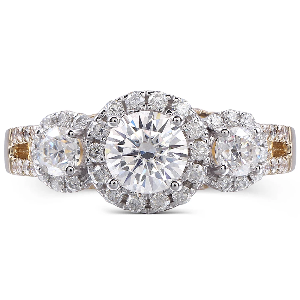 TransGems 0.9ctW Carat Lab Grown Moissanite Diamond Wedding Engagement Ring Solid 14k Yellow Gold Band for Women TransGems 0.9ctW Carat Lab Grown Moissanite Diamond Wedding Engagement Ring Solid 14k Yellow Gold Band for Women