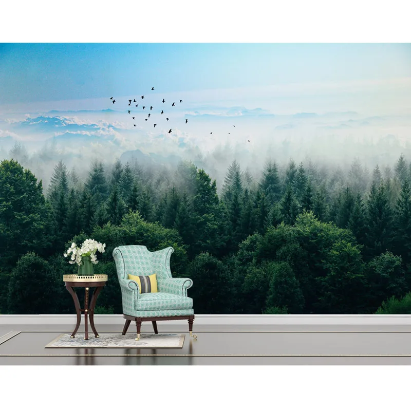 Home Decor Wall Papers Forest Landscape Nature Photo Mural Wallpaper 3D