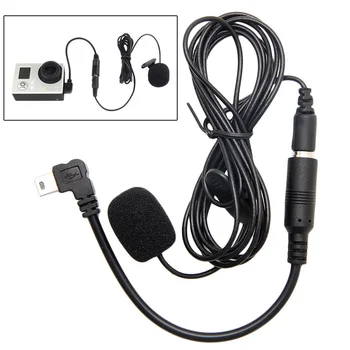 

Mini USB 3.5mm External Clip on Microphone + Adapter Cable for GoPro Hero 4 3+ 3 Camera hyq