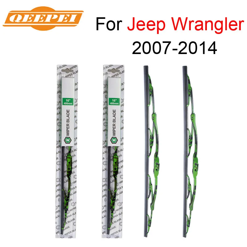 QEEPEI A Pair Wiper Blade For Jeep Wrangler 2007 2014 15''+15' Wipers