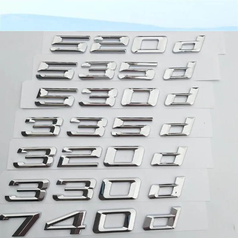 

3D Chrome 116d 118d 120d 125d 130d 135d Rear Boot Trunk Lid Emblem Logo Badge Lettering for BMW 1 3 Series E81 E82 E87 F20 F21