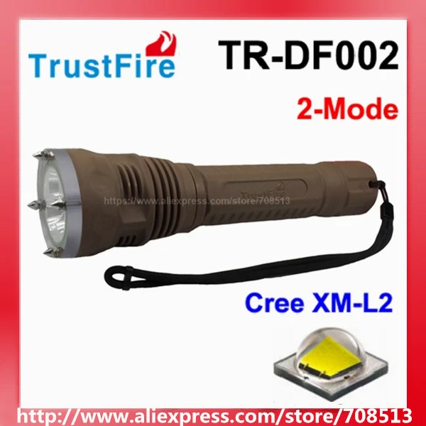 TrustFire TR-DF002 3 x Cree XM-L2 1300 Lumens 2-Mode LED Diving Flashlight - Brown (2x26650) TrustFire TR-DF002 3 x Cree XM-L2 1300 Lumens 2-Mode LED Diving Flashlight - Brown (2x26650)