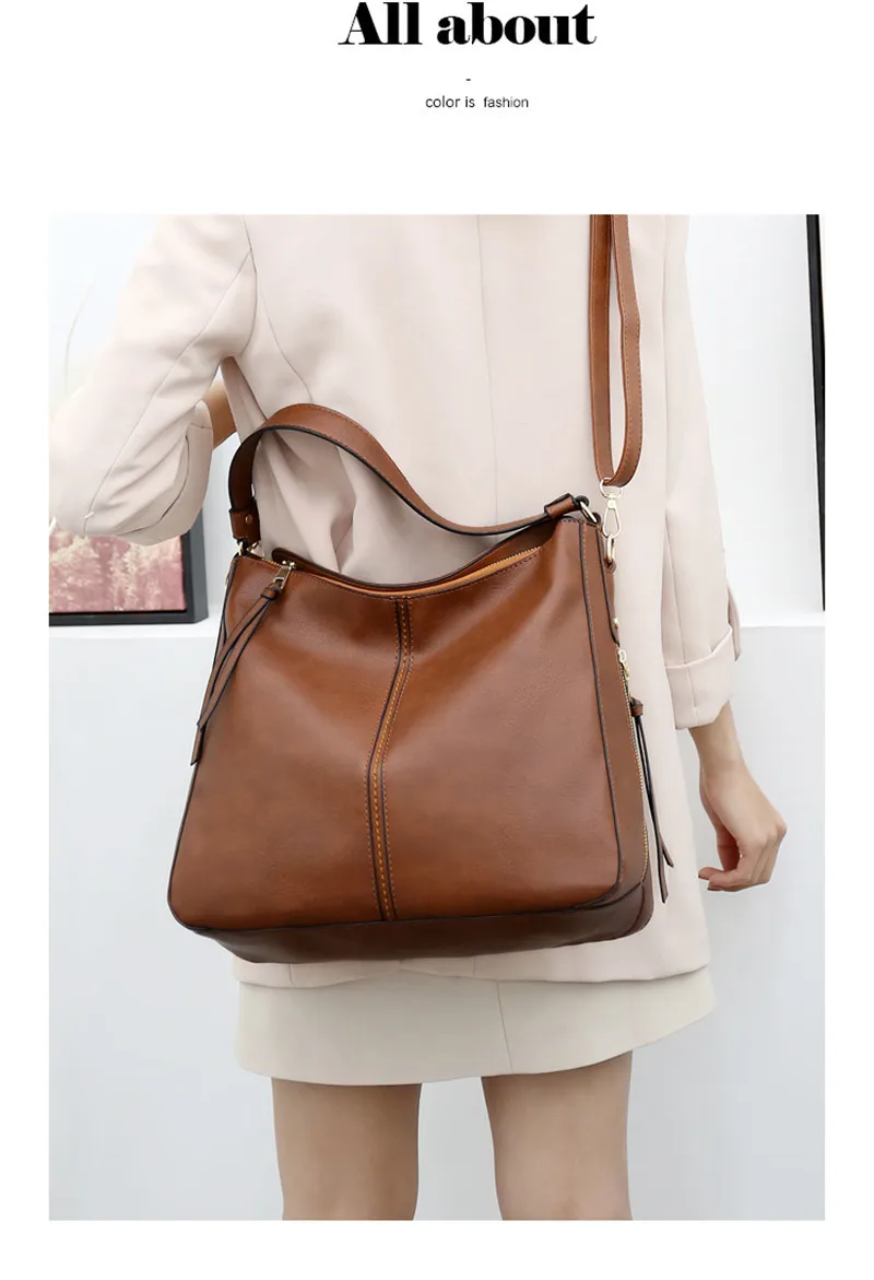 Large Hobos Bag Women Soft PU Leather Totes Bag Female Good Quality Handbag For Ladies Cross Body Shoulder Bag grand sac a main