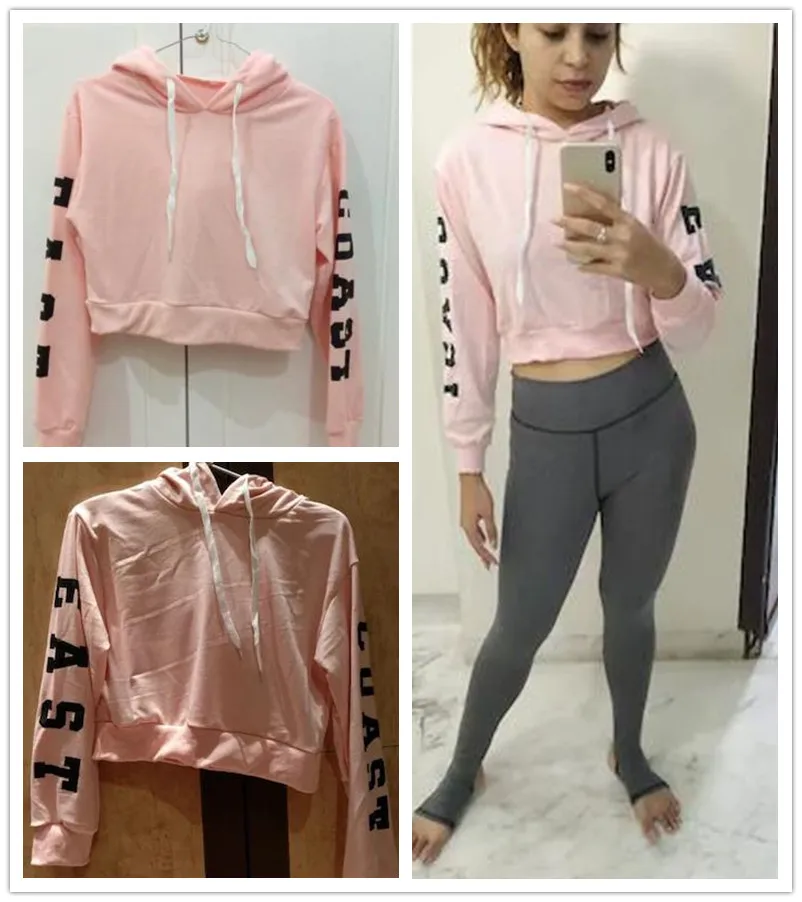 romwe cropped hoodie