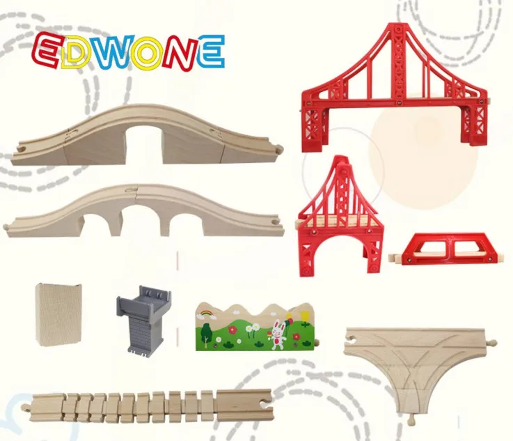 

EDWONE star Rail/ stop rail/ cross rail Scene track accessories and Brio Wooden Train Educational Boy/ Kids Toy