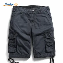 Covrlge брендовые летние грузовые шорты модные хлопковые мужские шорты больших размеров Бриджи Свободные повседневные шорты бордшорты MKD016