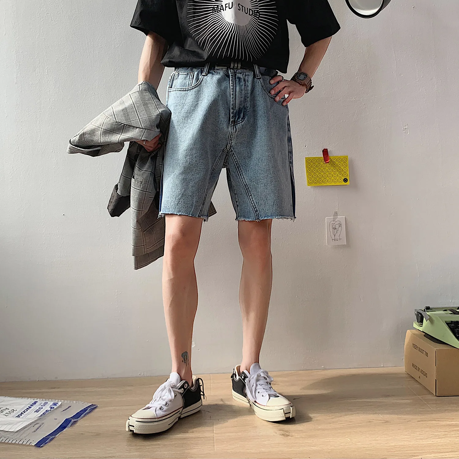 

2019 Summer Men's Cowboy Harem Casual Male Cotton Jogger Jeans Brand Shorts For Mens Shorts Men Beach Leisure Shorts Size S-2XL