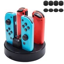 Nintend переключатель круглый зарядная док-станция Подставка 4 в 1 зарядное устройство для nintendo Switch Joy-con контроллеры ж/светодиодный индикатор зарядки