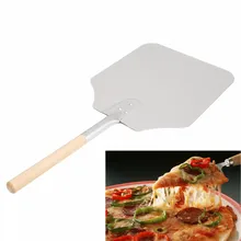 Stainless Steel Cake Shovel Baking Tools Wooden Handle Pizza Shovel Cheese Cutter Peels Lifter Tools Cheese Shovel
