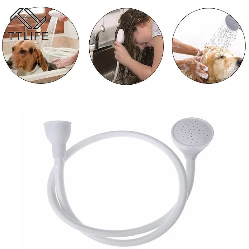 

TTLIFE Bathroom Shower Head Multi-functional Tap Faucet Spray Drains Strainer Hose Sink Washing Hair Pets Lave Water Bath Heads