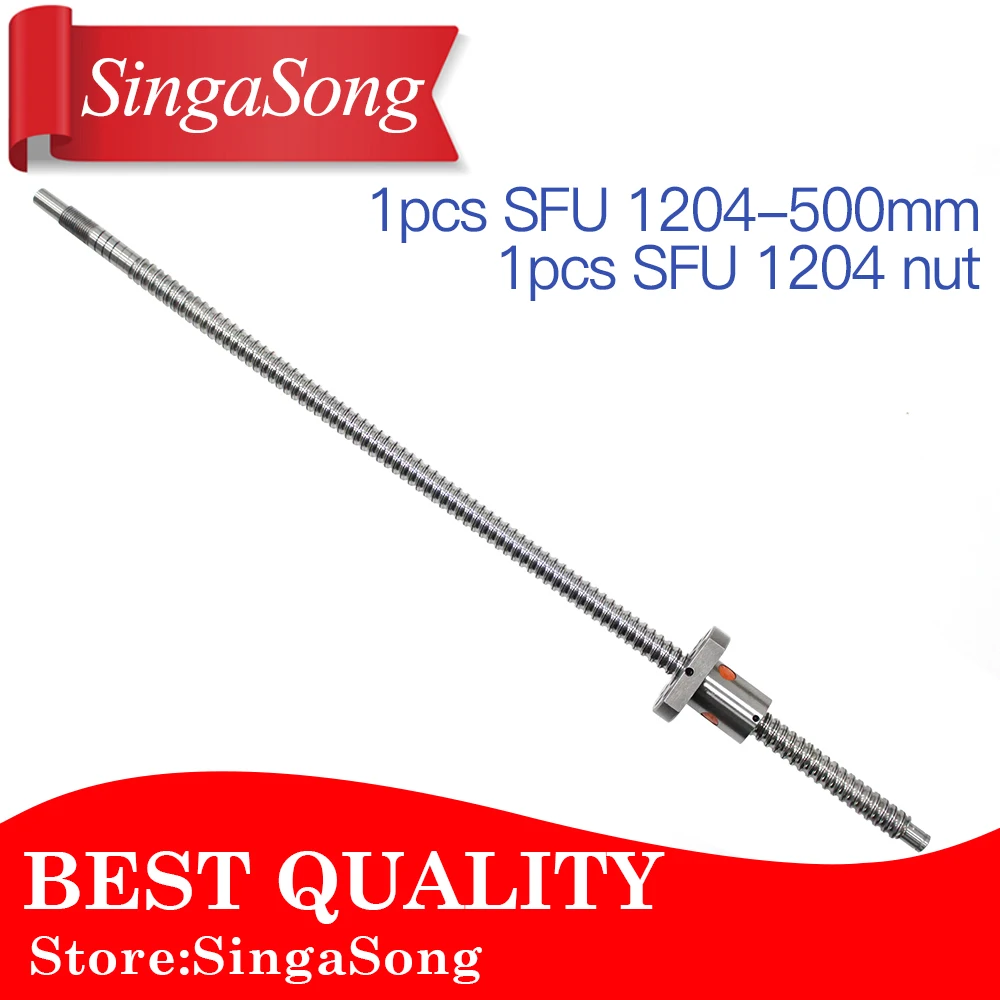12 мм 1204 ШВП проката C7 ballscrew SFU1204 500 с одним фланец гайка для ЧПУ части|ballscrew