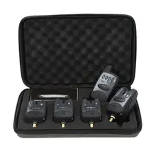 Беспроводная рыболовная сигнализация, цифровые рыболовные оповещения, набор сигнализаций укуса, Pesca 4, рыболовная сигнализация укуса+ 1 приемник, чехол для ловли карпа