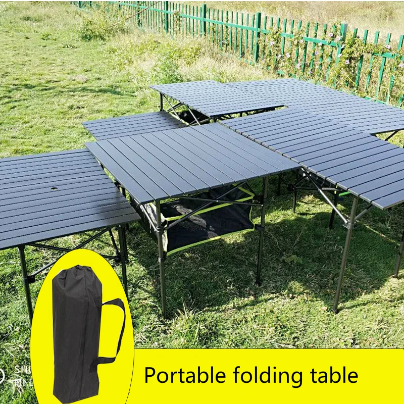 Simple Household Dining Table Ultralight Aluminum Alloy Picnic Desk Outdoor Portable BBQ and Camping Table Convenient Stall Desk Simple Household Dining Table Ultralight Aluminum Alloy Picnic Desk Outdoor Portable BBQ and Camping Table Convenient Stall Desk