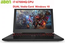 Bben Окна 10 Intel Skylake I7-6700HQ Quad Core DDR4 памяти M.2 SSD + HDD 1920 * 1080FHD US/UK Подсветка клавиатура Игровой Компьютер
