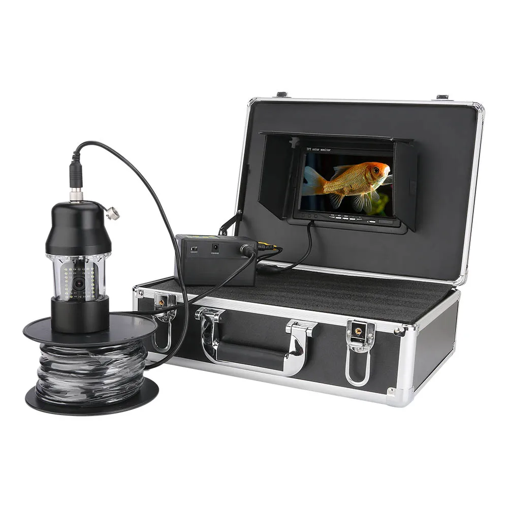PDDHKK 7 ''1000 TVL 360 درجة الدورية الصيد كاميرا صياد السمك Unter الماء للماء 20 قطعة المصابيح البيضاء + 18 قطعة الأشعة تحت الحمراء مصباح
