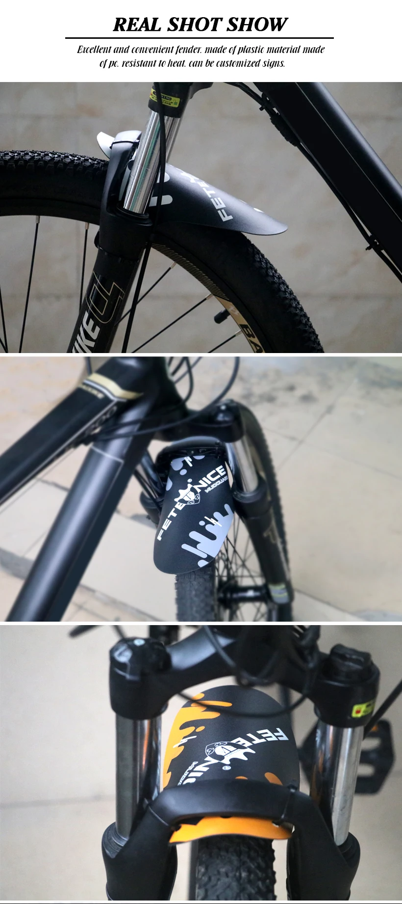 FETESNICE MTB mudguard красочные велосипедные Брызговики задние велосипедные крылья и передние велосипедные крылья набор для велосипеда аксессуары