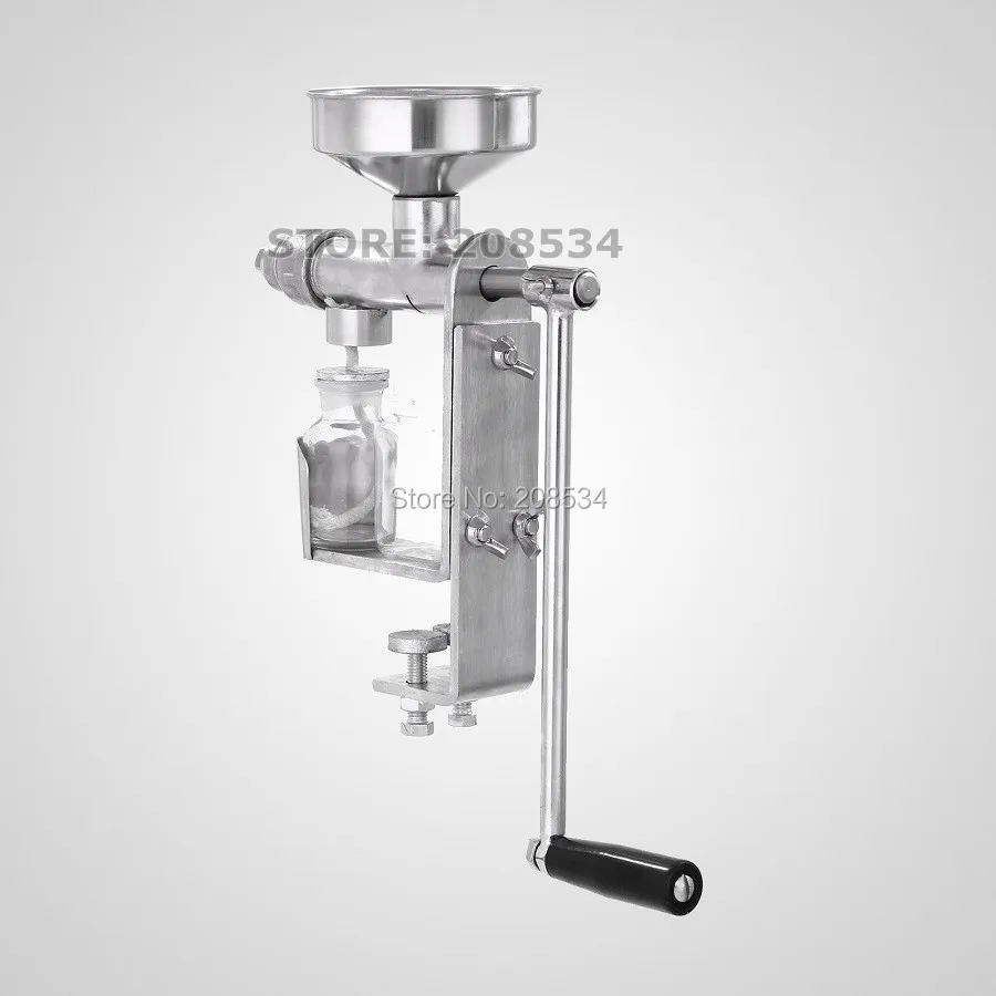 FREE  SHIPPING  DIY Stainless Steel Manual Oil Press Machine Oil Expeller Machine High Quality