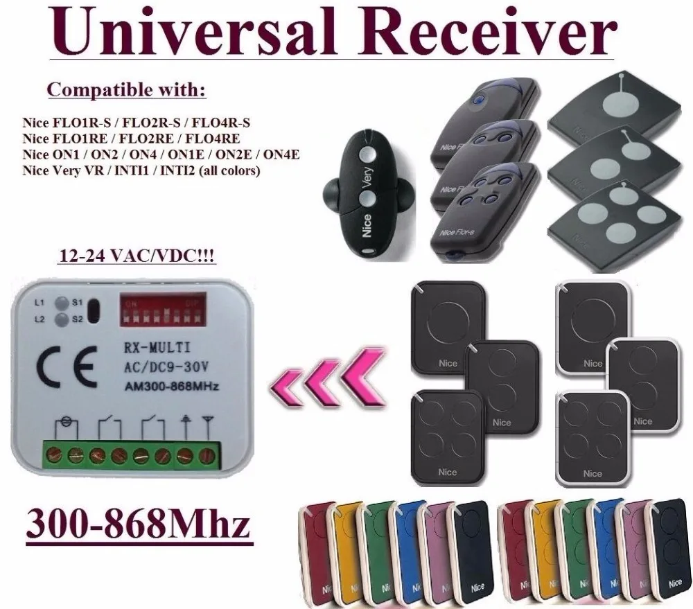 

1pcs Universal receiver Compatible with Nice FLOR-S, FLORE, ERA ONE, INTI, VERY VR rolling code
