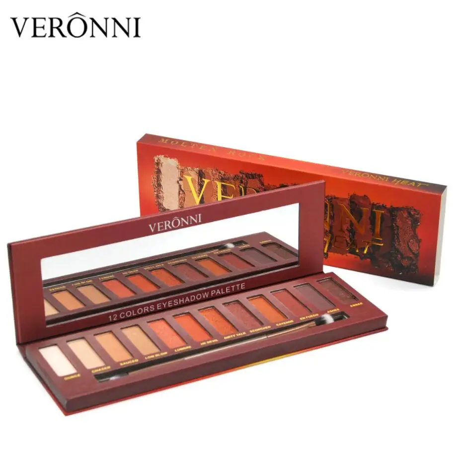 

VERONNI12 color eyeshadow lazy naked heat eye shadow pearly matte earth color eyeshadow