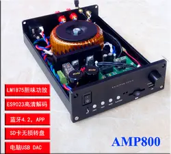 Бриз аудио AMP800 LM1875/LM3886 дополнительного усилителя мощности с Bluetooth без потерь проигрыватель аналоговых вход, DAC