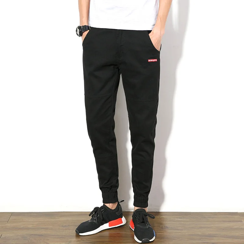 Men Casual Pants Fashion Breathable Japanese Ankle Banded Pants Tidal Flow Men Pants Haren Nosing Feet Size Slacks Men Trousers