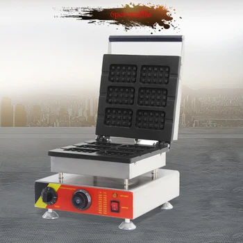 

110v 220v Electric Commercial Chocolate Cream Waffle on a stick Maker Iron Machine Baker 6pcs Belgium waffle maker machine
