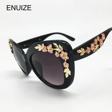 Fashion Flower Sunglasses Women Brand Designer Luxury Ladies Cat Eye Sun Glasses For Women Eyewear Glasses De Sol Feminino UV400