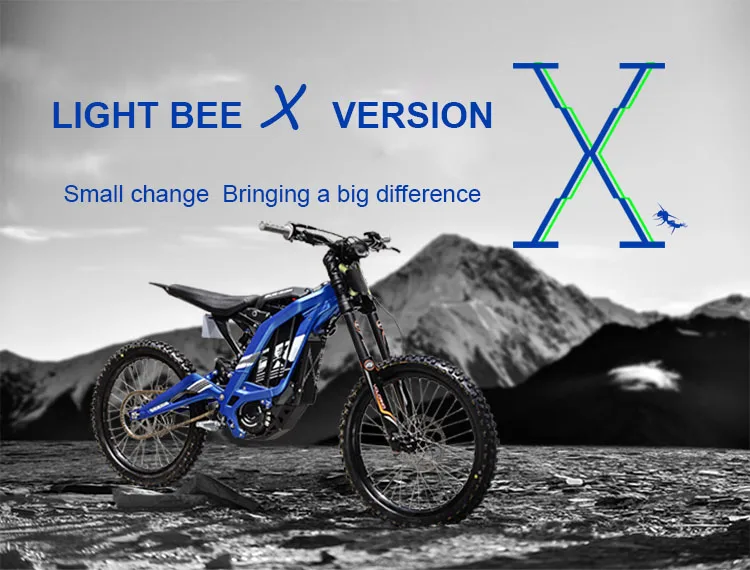 Discount E-Motor Sur-ron Light Bee X version Electric motocycle off-road electric mountian bicycles super Ebike all terrain SUV 9