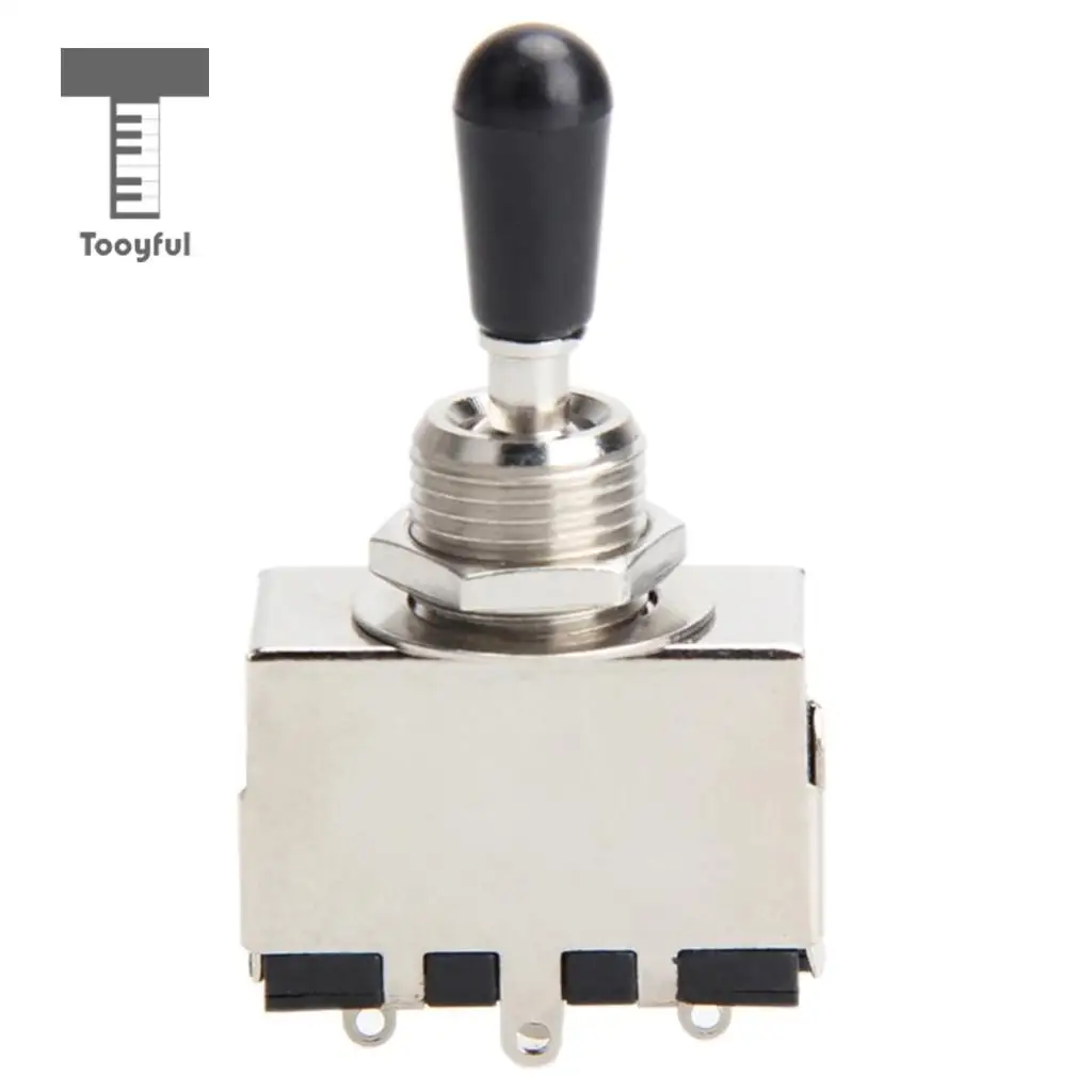 

Tooyful Replacement 3 Way Toggle Switch Pickup Selector w/ Black Knob for LP Electric Guitar Parts