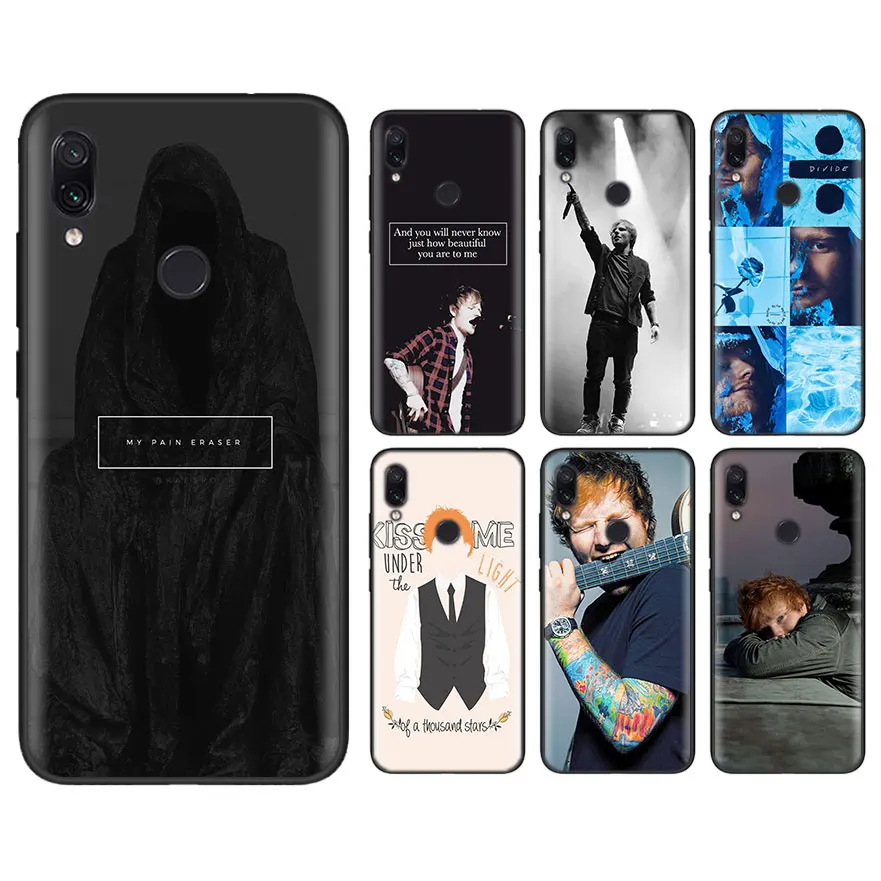 

Black Soft Case for Xiaomi Redmi Note 5 Pro 6 7 Pro 5 6 6A Ed Sheeran Case for Mi 9 8Lite Mix 3 Play A2 Lite
