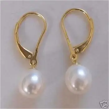 

FREE shipping> >>> Beautiful!10mm White South Sea Shell Pearl Earring AAA