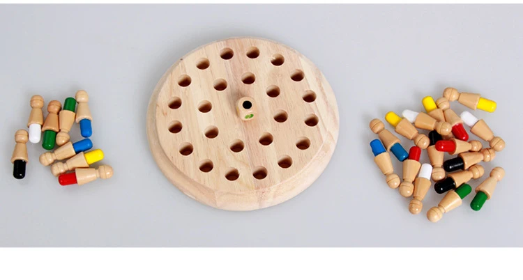 Jogo de Festa de Madeira Jogo de Memória Bloco de Jogo de Tabuleiro Brinquedo para Crianças Vara Xadrez Divertido Educacional Capacidade Cognitiva Cor Mod. 177561 10 Brinquedos e hobbies
